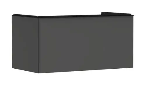 Waschtischunterschrank in Diamantgrau Matt, mit gerader Form und einem Schubkasten. Ideal für Konsolen Aufsatzwaschtische. Von Hansgrohe.
